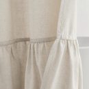 Beige Farmhouse Shower Curtain with A Ruffle Hem, Linen Blend Shower Curtain for Bathroom,Natural,72"x72"