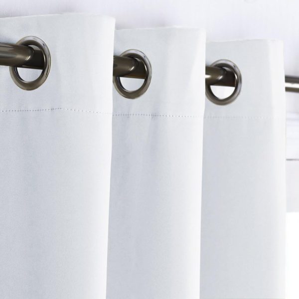 Sliding Door Curtain Window Treatment, Home Decoration Extra Wide Solid Blackout Curtains/Drapes for Patio Door (Pure White, W70 x L72) - Image 2