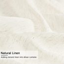 Linen Sheer Curtains 84 inch Length 2 Panels Set with Tiebacks, Rod Pocket Privacy Light Filtering Textured Semi Sheer Drapes for Living Room/Bedroom，W 52 x L 84, Natural