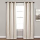 Sheer Grommet Curtains With Insulated Blackout Lining, Window Curtain Panels, Pair, 38"W x 84"L, Wheat - Curtain With Sheer Overlay, Elegant Blackout Curtains for Bedroom