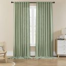 Linen Curtains 108 Inches Long Sage Green Drapes Set of 2 Farmhouse Curtains for Bedroom Light Filtering Drapes for Living Room(108" L x 52" W, Sage Green)