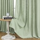 Linen Curtains 108 Inches Long Sage Green Drapes Set of 2 Farmhouse Curtains for Bedroom Light Filtering Drapes for Living Room(108" L x 52" W, Sage Green)